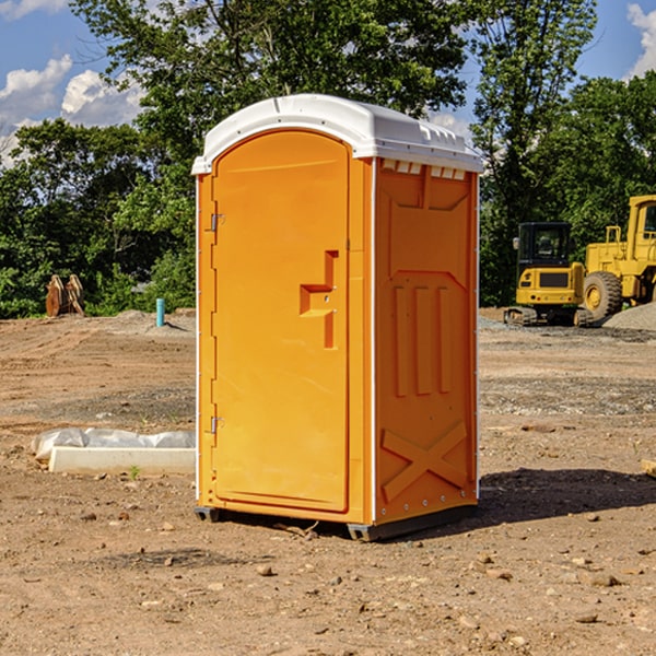 how often are the porta potties cleaned and serviced during a rental period in Ranlo